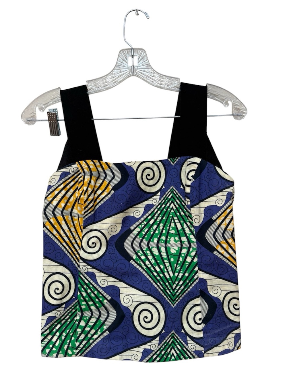 Soft Surroundings Geometric Print Tank S M Artsy Boho Eclectic Smocked Back